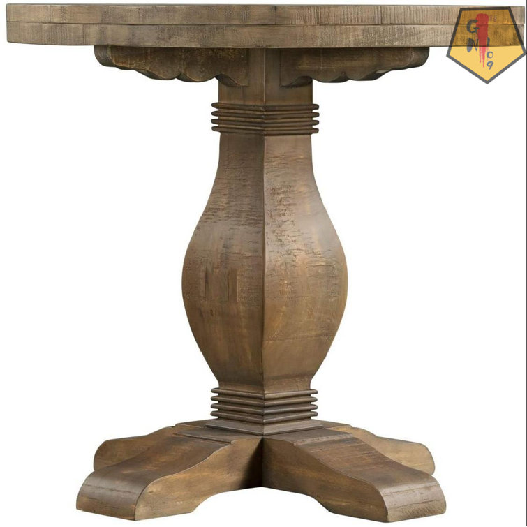 GN109 Solid Wood Pedestal End Table Wayfair Canada